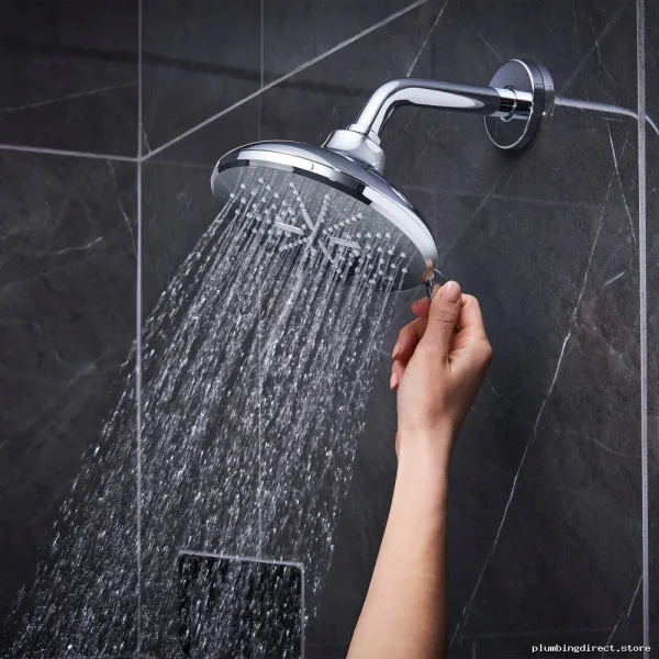 Grohe Chrome 6.5 Inch 3-Spray SmartActive Rainfall Shower Head 26789000 - Image 3