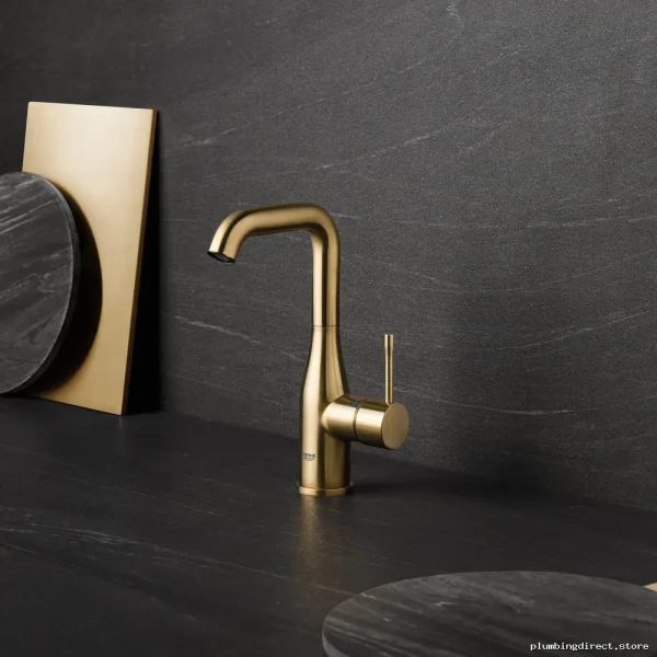 Grohe 23486GNA Modern Single-Hole Bathroom Faucet - Brushed Cool Sunrise Finish - Image 2