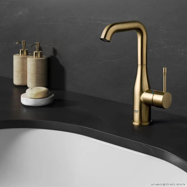Grohe 23486GNA Modern Single-Hole Bathroom Faucet - Brushed Cool Sunrise Finish - Image 3