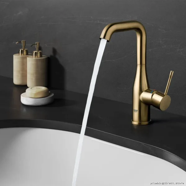 Grohe 23486GNA Modern Single-Hole Bathroom Faucet - Brushed Cool Sunrise Finish - Image 5