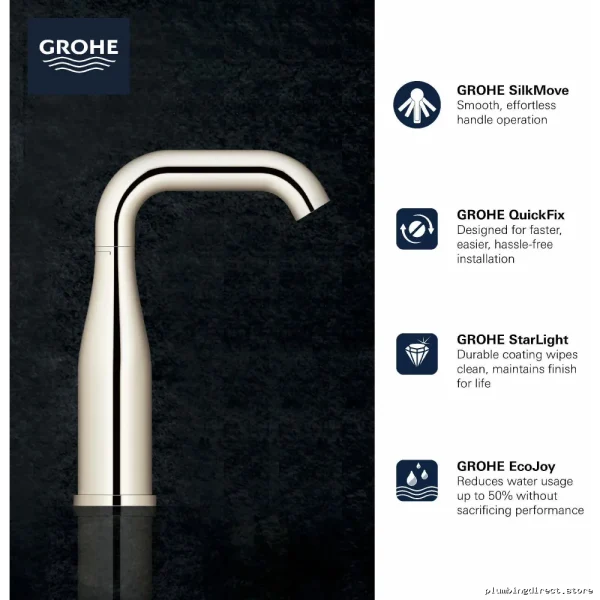 Grohe Chrome Bathroom Faucet Single Hole Modern Design 2348500A - Image 5