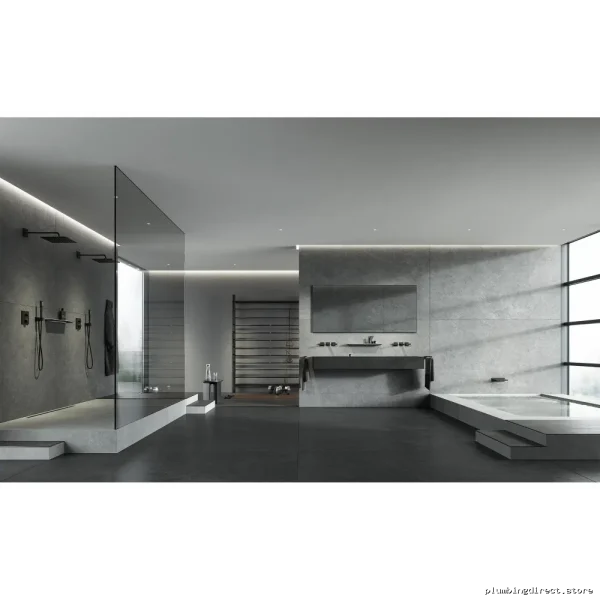 grohe modern matte black wall-mounted hand shower holder