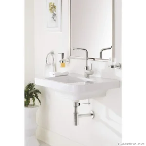 Modern Single-Hole Chrome Bathroom Faucet - Grohe Model 23737002