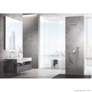 Grohe Premium Chrome Mount for Luxury Handheld Rainshower