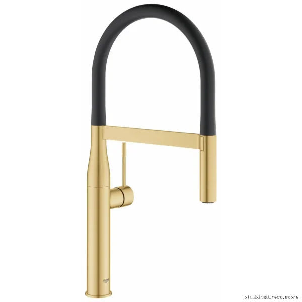 Grohe 30295GN0 Pull-Down Kitchen Faucet Semi-Pro Series with Adjustable Spray Hose - Brushed Cool Sunrise Finish Professional Faucets
