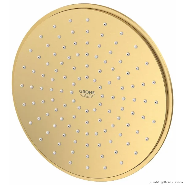 Grohe Rainshower Cosmopolitan Modern High Pressure Single Function Shower Head - Brushed Cool Sunrise Finish - Image 2