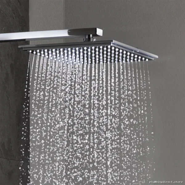Grohe Chrome Rainfall Shower Head - Powerful Luxury Spray