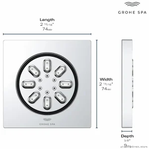 Grohe Rainshower Aqua Dual Function Matte Black Body Spray 268452430