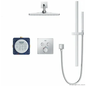 Grohe Rainshower Thermostatic Shower System with SmartControl - Chrome
