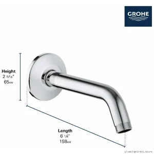 Relaxa Premium Shower Arm - Brushed Nickel 27412EN0 Grohe