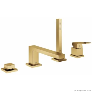 Grohe Roman-Style Tub Filler Kit w/Handheld Shower & Brushed Cool Sunrise Finish