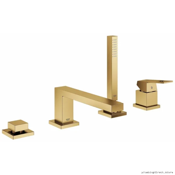 Grohe Roman-Style Tub Filler Kit w/Handheld Shower & Brushed Cool Sunrise Finish