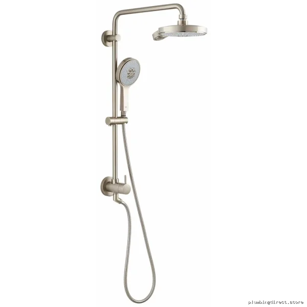 Grohe Retro Fit Slidebar Shower Kit with Divertor & Hose in Brushed Nickel - Image 4