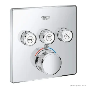 Grohe SmartControl Thermostatic Valve Trim with Triple Function Module - Chrome Finish 29142000
