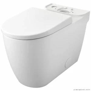 Grohe Tall Elongated Toilet Bowl with Seat - Alpine White Modern Design | Luxury Bathroom Fixture