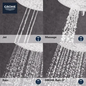 Grohe Tempesta 100 4-Function Brushed Nickel Shower Head