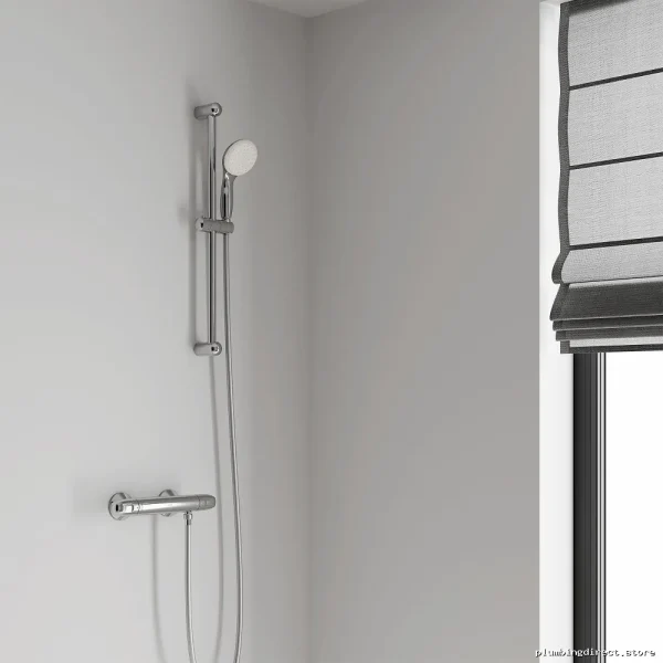 Grohe Tempesta 100 Dual-Function Handheld Shower with Sliding Hose Bar in Chrome - Image 4