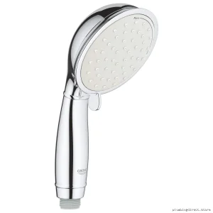Rustic Chrome Dual Spray Hand Shower - Grohe Tempesta 100 Series