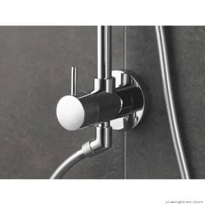 Grohe Tempesta Chrome Shower Head Set with Handheld & Adjustable Slide Bar