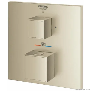 Grohe Brushed Nickel Thermostatic Shower Valve Trim with Diverter