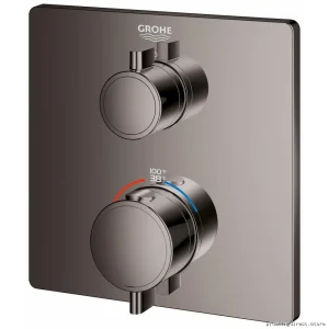 Grohe 24110A00 Hard Graphite Thermostatic Valve Trim - Geotherm Series Durable Design