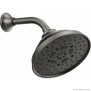 H2OKinetic 5-Function Classic Round Shower Head - Luxe Steel 1.75 GPM Brizo Series