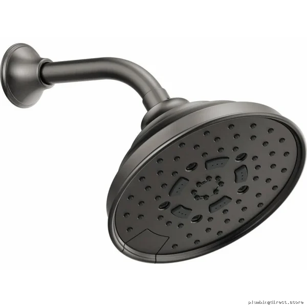 H2OKinetic 5-Function Classic Round Shower Head - Luxe Steel 1.75 GPM Brizo Series
