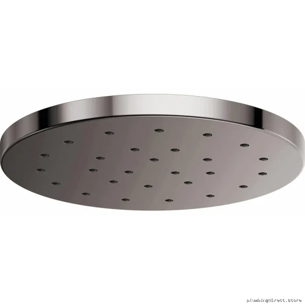 H2OKinetic Round Raincan Shower Head - High-Pressure Brilliance Black Onyx Finish | Brizo 81987-BNX