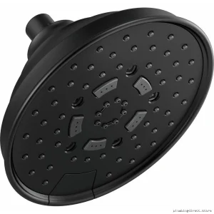 H2OKinetic 7-Classic-Round 5-Function Shower Head - Matte Black 2.5 GPM
