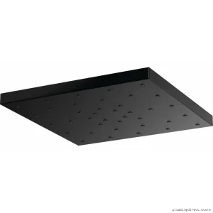 Square Rainfall Shower Head with H2OKinetic Technology - 2.5 GPM Matte Black