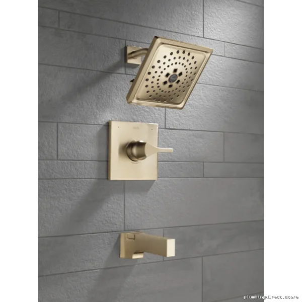 H2Okinetic Tub & Shower Trim - Zura Monitor 14 Series Champagne Bronze