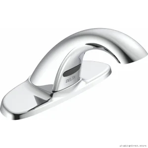 Hands-Free Battery-Operated Electronic Bath Faucet w/Chrome Centerset & No Grid