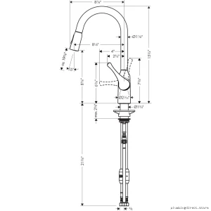 Allegro N Kitchen Faucet w/ Pulldown Spray | Stainless Steel Optic Model Hansgrohe