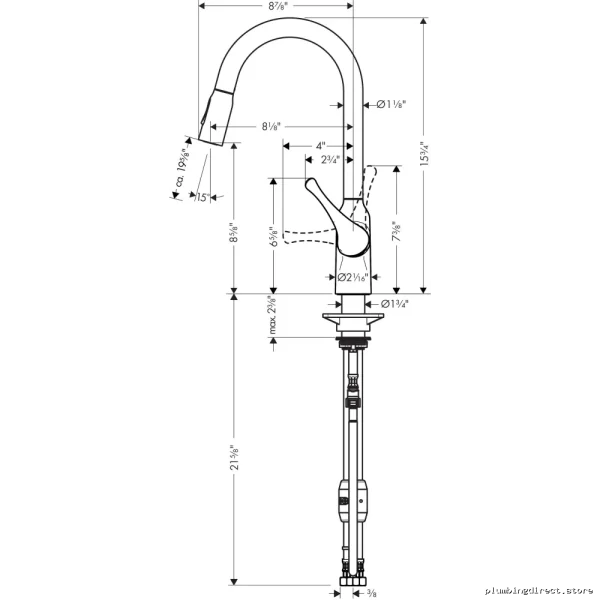 Allegro N Kitchen Faucet w/ Pulldown Spray | Stainless Steel Optic Model Hansgrohe