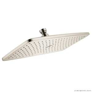 Hansgrohe Raindance E 360 Air 1-Jet Brushed Nickel Shower Head for Modern Bathrooms