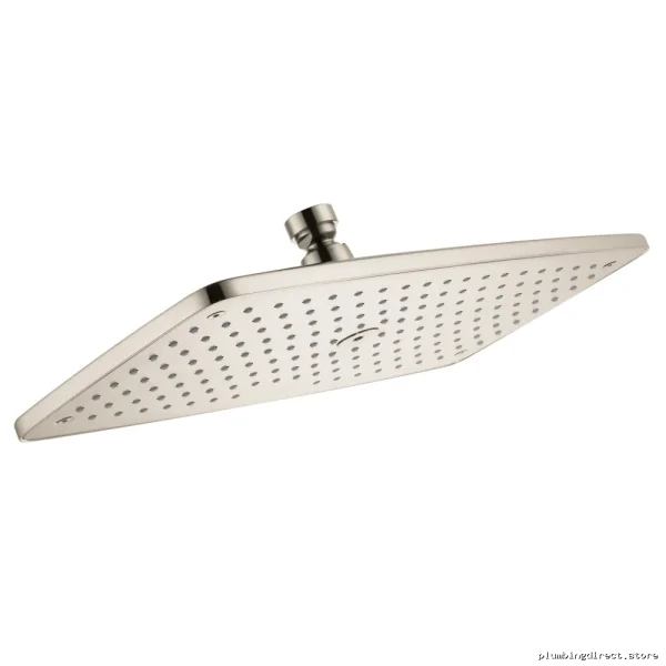 Hansgrohe Raindance E 360 Air 1-Jet Brushed Nickel Shower Head for Modern Bathrooms