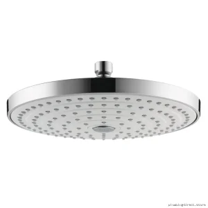 Raindance Select S 240 2-Jet Chrome & White Shower Head Modern Fixtures Hansgrohe