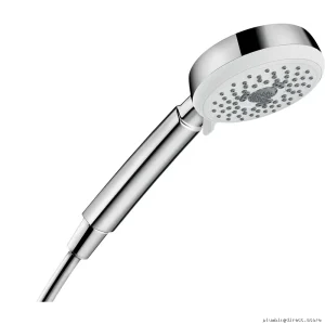Hansgrohe Crometta 100 3-Jet Hand Shower - Chrome White for Full Coverage