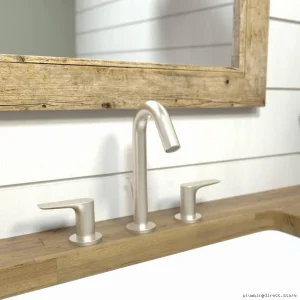 Hansgrohe Brushed Nickel 8" Widespread Bathroom Faucet with Pop-Up Drain