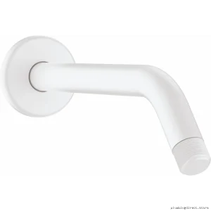 Hansgrohe White 9-Inch Shower Arm 04186703 for Modern Bathrooms