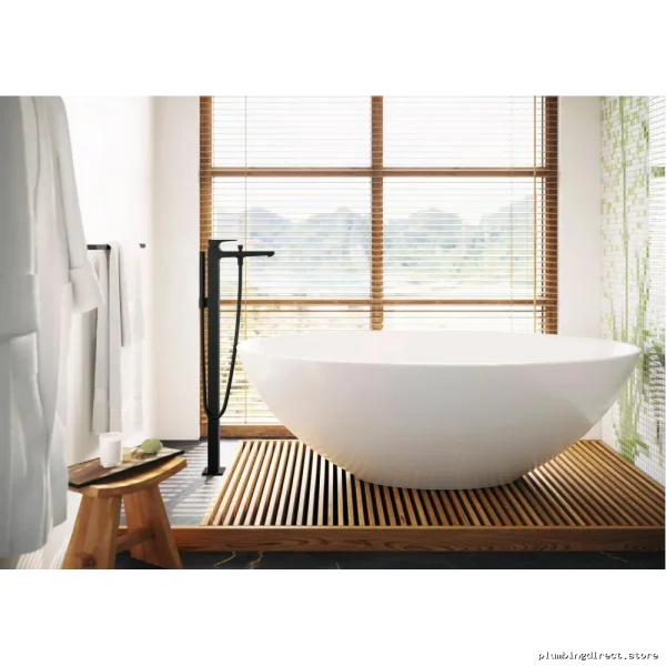 Hansgrohe AddStoris 24-Inch Matte Black Towel Bar - Modern Bathroom Accessory - Image 2