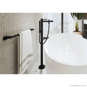 Hansgrohe AddStoris 24-Inch Matte Black Towel Bar - Modern Bathroom Accessory