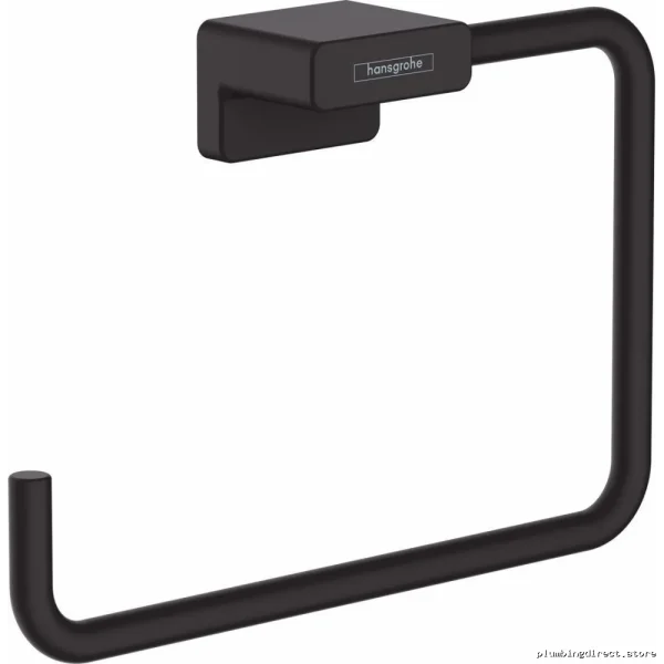 AddStoris Matte Black Towel Ring - Bathroom Fixture by Hansgrohe - Image 2