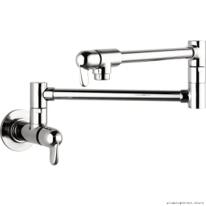 Hansgrohe Allegro E Wall-Mounted Pot Filler - Chrome Faucet, Space-Saving Kitchen Fixture - Model 04059000