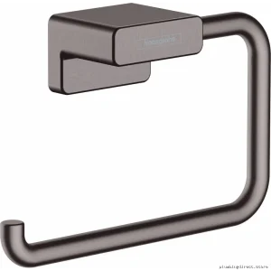 Hansgrohe 41771340 Brushed Black Chrome Bathroom Toilet Paper Holder