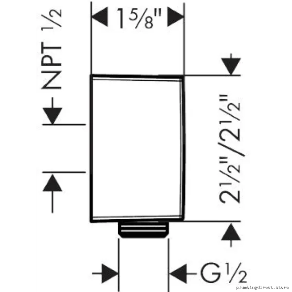 Hansgrohe FixFit Check Valve Wall Outlet for Bathroom - Brushed Bronze 26455141