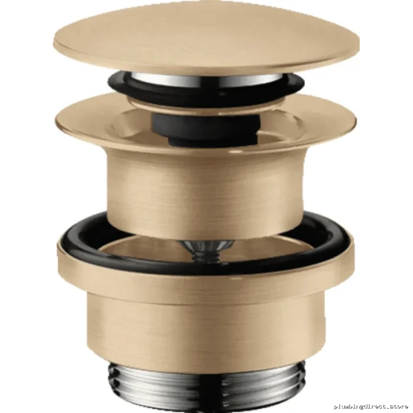 Hansgrohe Brushed Bronze Push-Open Sink Drain 50100141 - Image 2