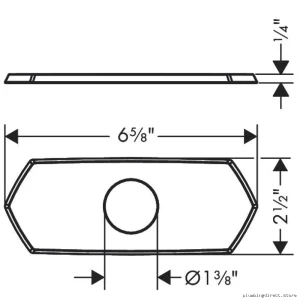 Hansgrohe Brushed Gold Optic Locarno Base Plate for Single Hole Faucet 04819250