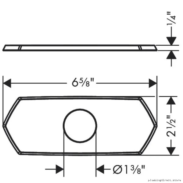 Hansgrohe Brushed Gold Optic Locarno Base Plate for Single Hole Faucet 04819250