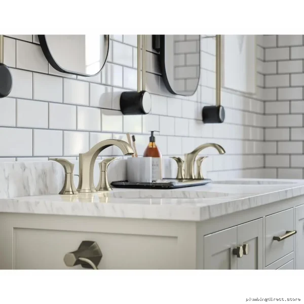 Widespread Bathroom Faucet with Pop-Up Drain - Brushed Nickel Hansgrohe - Image 2